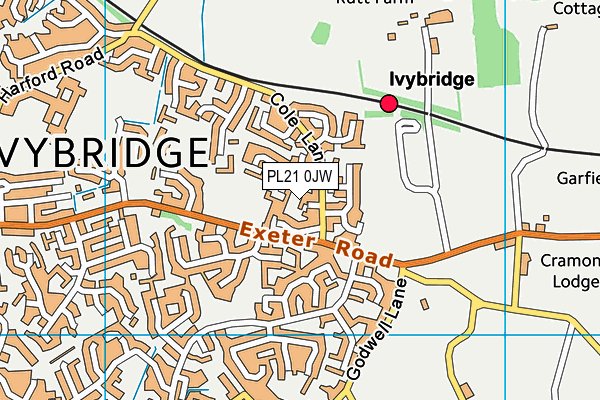 PL21 0JW map - OS VectorMap District (Ordnance Survey)