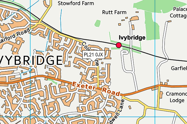 PL21 0JX map - OS VectorMap District (Ordnance Survey)