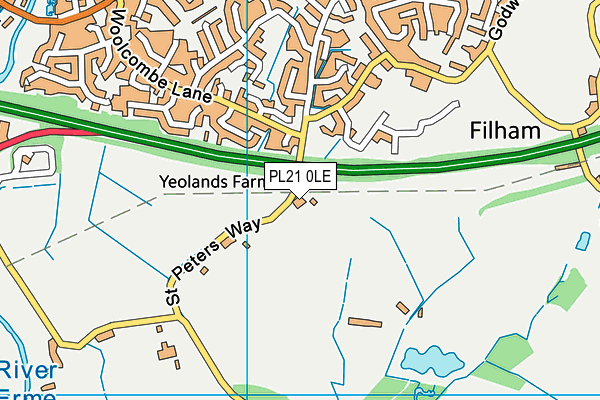 Filham Park map (PL21 0LE) - OS VectorMap District (Ordnance Survey)