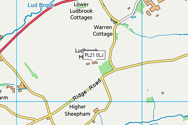 PL21 0LJ map - OS VectorMap District (Ordnance Survey)