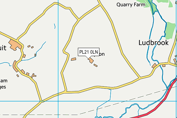 PL21 0LN map - OS VectorMap District (Ordnance Survey)