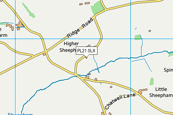 PL21 0LX map - OS VectorMap District (Ordnance Survey)