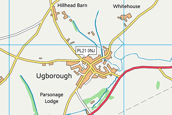 Ugborough Primary School map (PL21 0NJ) - OS VectorMap District (Ordnance Survey)