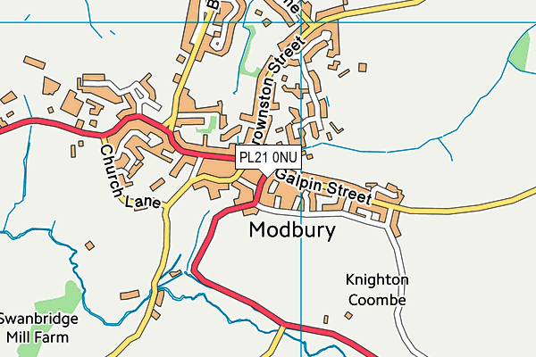 PL21 0NU map - OS VectorMap District (Ordnance Survey)