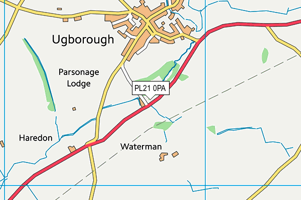 PL21 0PA map - OS VectorMap District (Ordnance Survey)