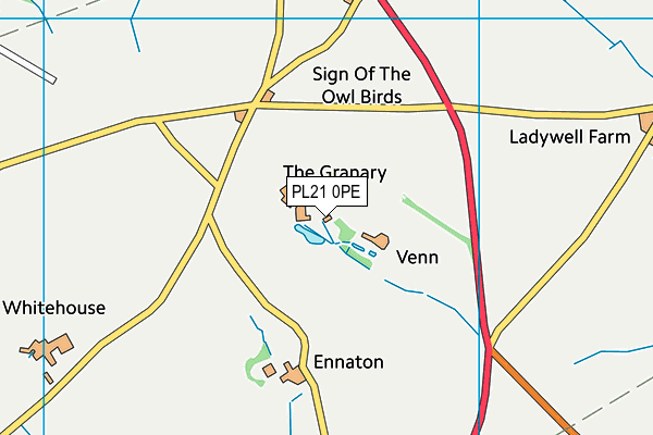 PL21 0PE map - OS VectorMap District (Ordnance Survey)