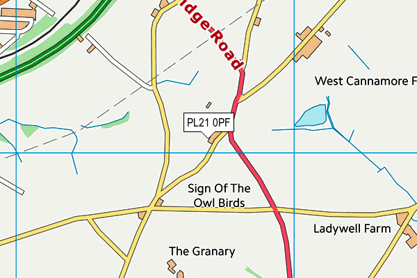 PL21 0PF map - OS VectorMap District (Ordnance Survey)