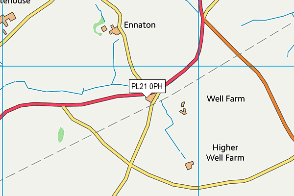 PL21 0PH map - OS VectorMap District (Ordnance Survey)