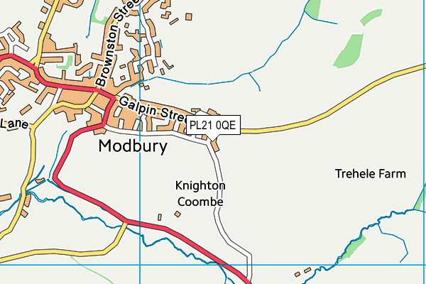 PL21 0QE map - OS VectorMap District (Ordnance Survey)