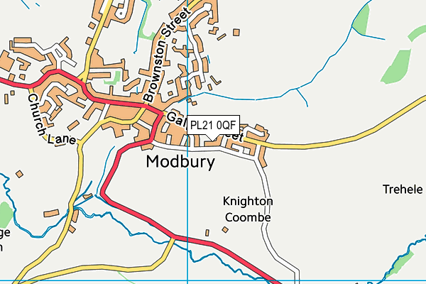 PL21 0QF map - OS VectorMap District (Ordnance Survey)