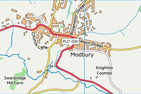 PL21 0QH map - OS VectorMap District (Ordnance Survey)