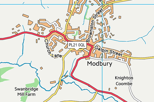 PL21 0QL map - OS VectorMap District (Ordnance Survey)