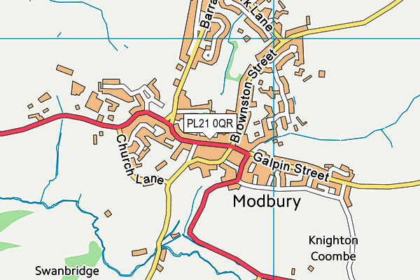 Map of MODBURY MESSENGER CIC at district scale