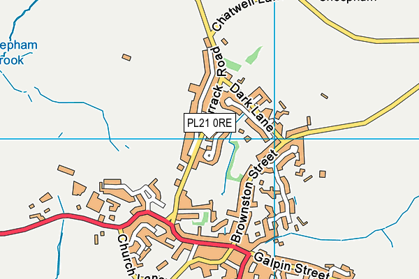 PL21 0RE map - OS VectorMap District (Ordnance Survey)