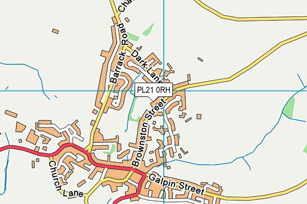 PL21 0RH map - OS VectorMap District (Ordnance Survey)