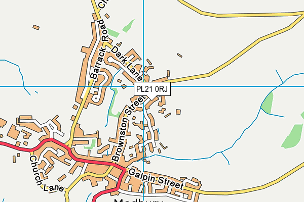 PL21 0RJ map - OS VectorMap District (Ordnance Survey)