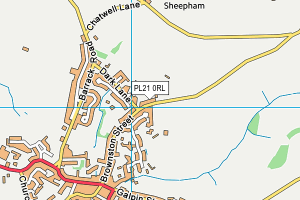 PL21 0RL map - OS VectorMap District (Ordnance Survey)