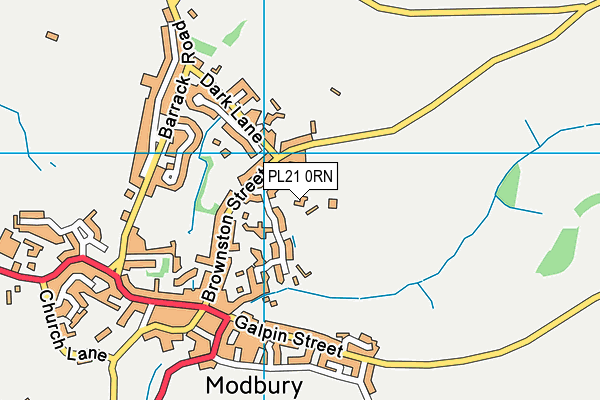 PL21 0RN map - OS VectorMap District (Ordnance Survey)