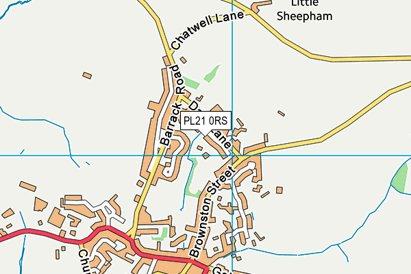 PL21 0RS map - OS VectorMap District (Ordnance Survey)