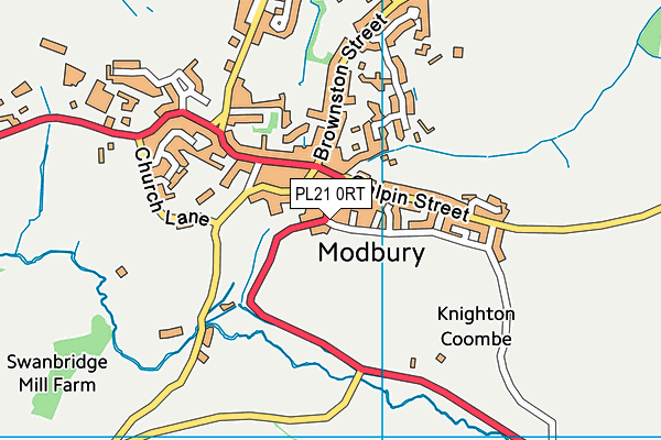 PL21 0RT map - OS VectorMap District (Ordnance Survey)