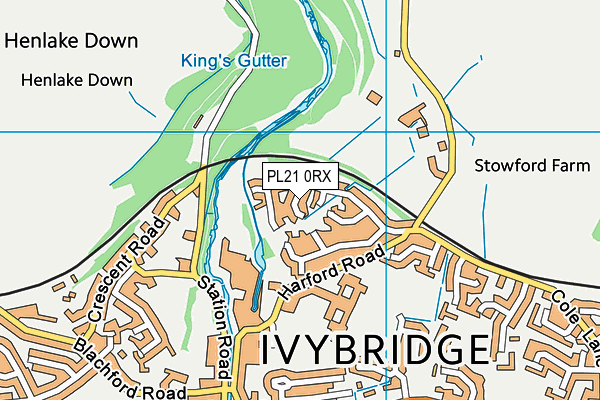 PL21 0RX map - OS VectorMap District (Ordnance Survey)