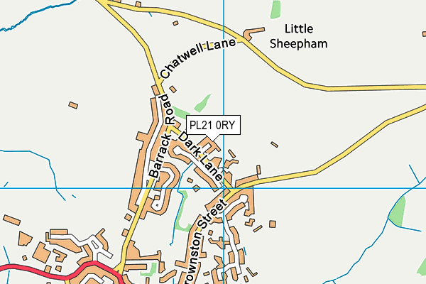 PL21 0RY map - OS VectorMap District (Ordnance Survey)