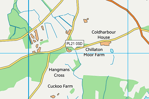 PL21 0SD map - OS VectorMap District (Ordnance Survey)