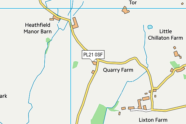 PL21 0SF map - OS VectorMap District (Ordnance Survey)