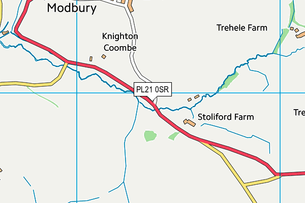 PL21 0SR map - OS VectorMap District (Ordnance Survey)