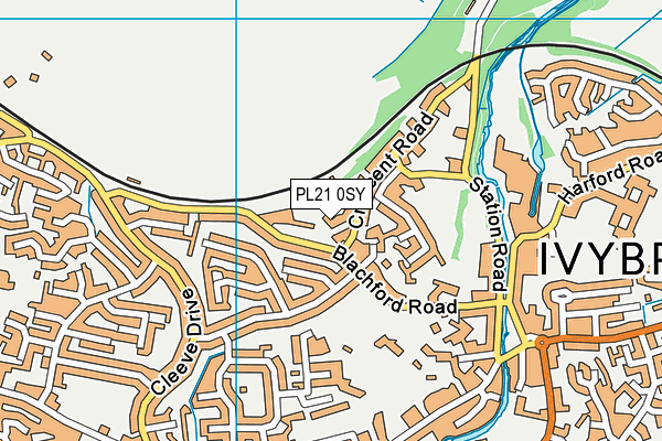PL21 0SY map - OS VectorMap District (Ordnance Survey)