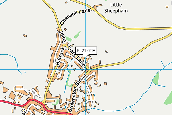 PL21 0TE map - OS VectorMap District (Ordnance Survey)