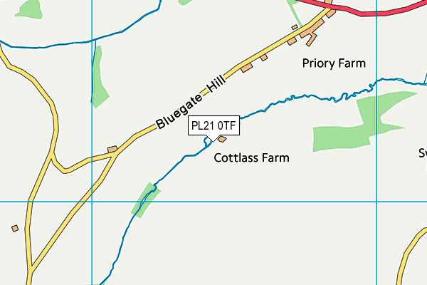 PL21 0TF map - OS VectorMap District (Ordnance Survey)