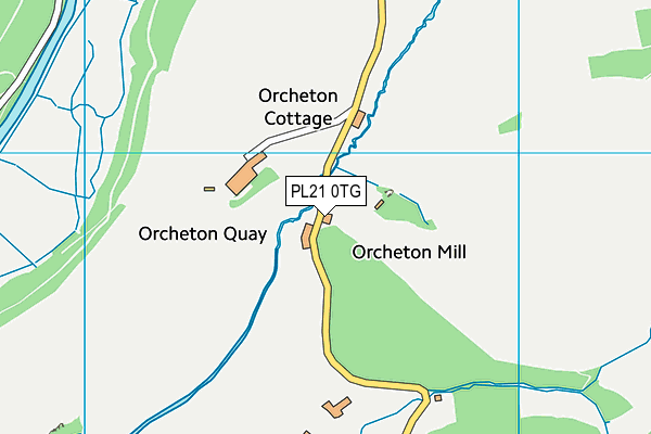 PL21 0TG map - OS VectorMap District (Ordnance Survey)