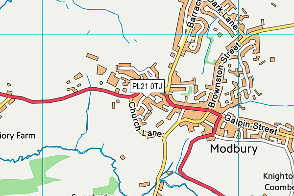 PL21 0TJ map - OS VectorMap District (Ordnance Survey)