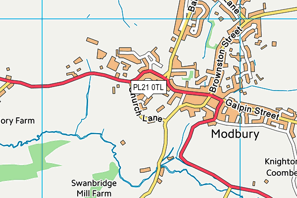PL21 0TL map - OS VectorMap District (Ordnance Survey)