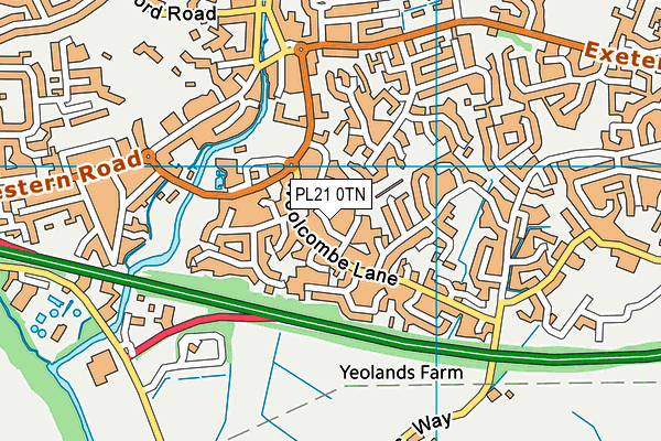 PL21 0TN map - OS VectorMap District (Ordnance Survey)