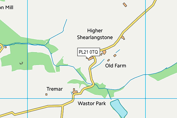 PL21 0TQ map - OS VectorMap District (Ordnance Survey)