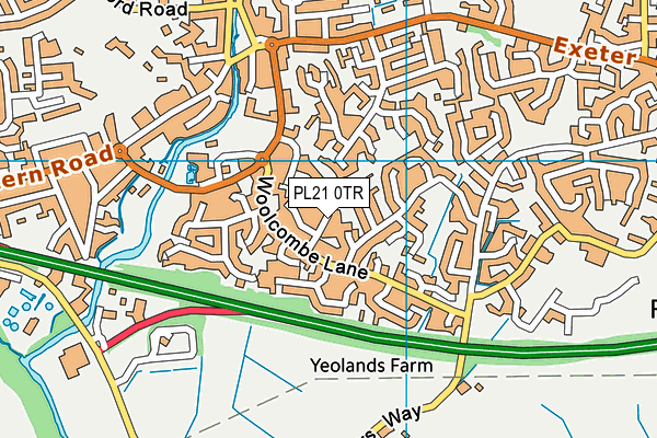 PL21 0TR map - OS VectorMap District (Ordnance Survey)