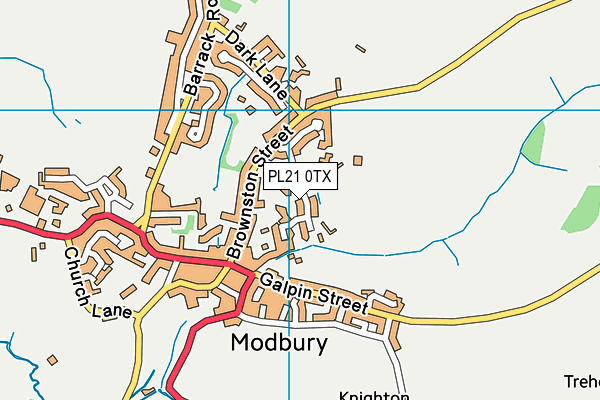 PL21 0TX map - OS VectorMap District (Ordnance Survey)