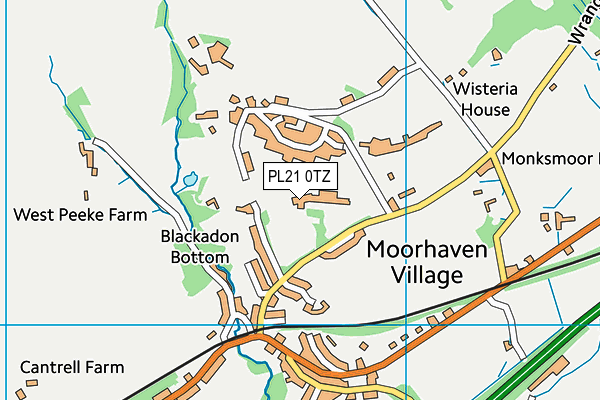 PL21 0TZ map - OS VectorMap District (Ordnance Survey)