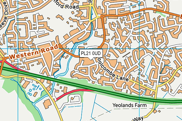 PL21 0UD map - OS VectorMap District (Ordnance Survey)