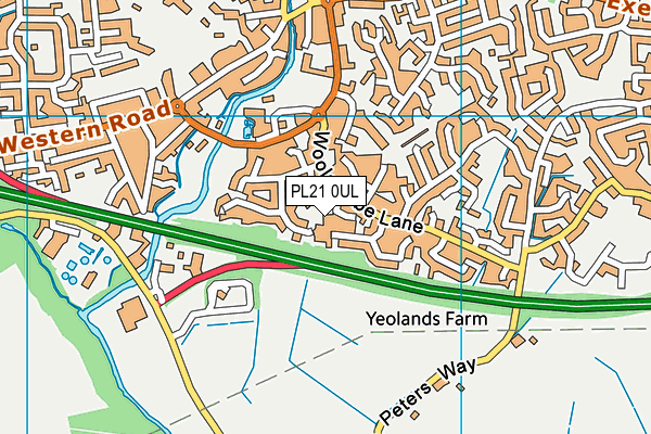 PL21 0UL map - OS VectorMap District (Ordnance Survey)