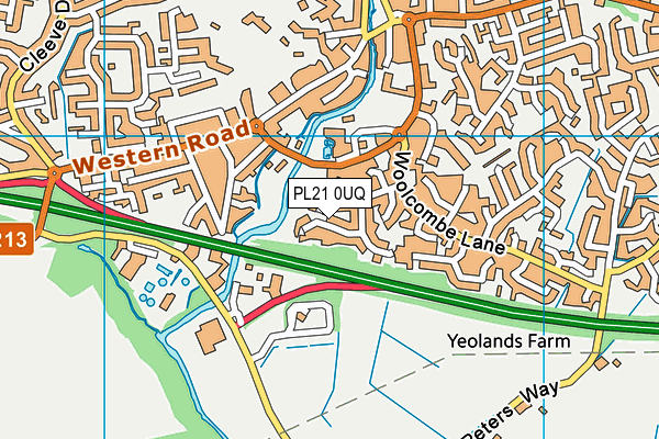 PL21 0UQ map - OS VectorMap District (Ordnance Survey)