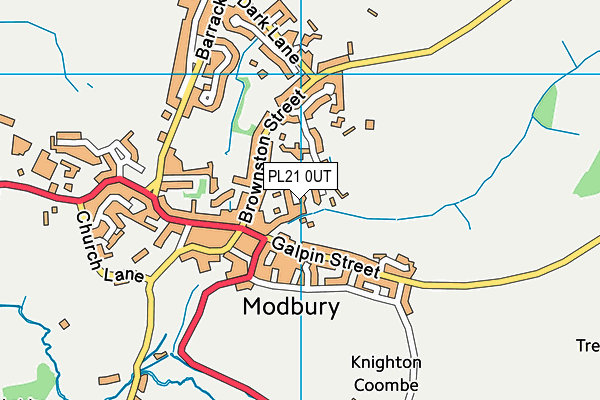 PL21 0UT map - OS VectorMap District (Ordnance Survey)