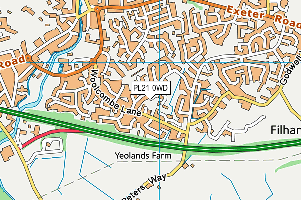 PL21 0WD map - OS VectorMap District (Ordnance Survey)