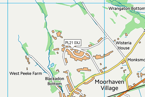 PL21 0XJ map - OS VectorMap District (Ordnance Survey)