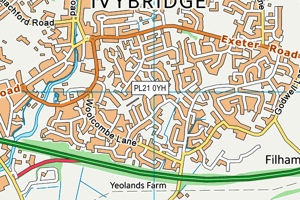 PL21 0YH map - OS VectorMap District (Ordnance Survey)