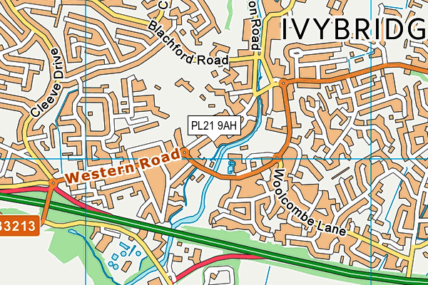 PL21 9AH map - OS VectorMap District (Ordnance Survey)
