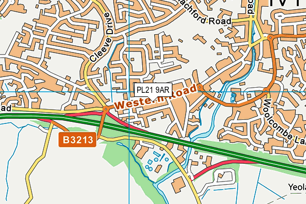 PL21 9AR map - OS VectorMap District (Ordnance Survey)