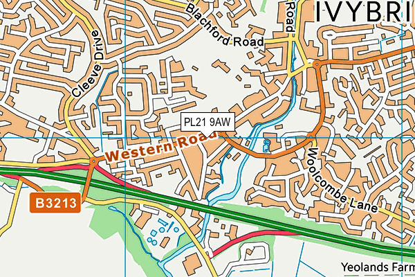 PL21 9AW map - OS VectorMap District (Ordnance Survey)